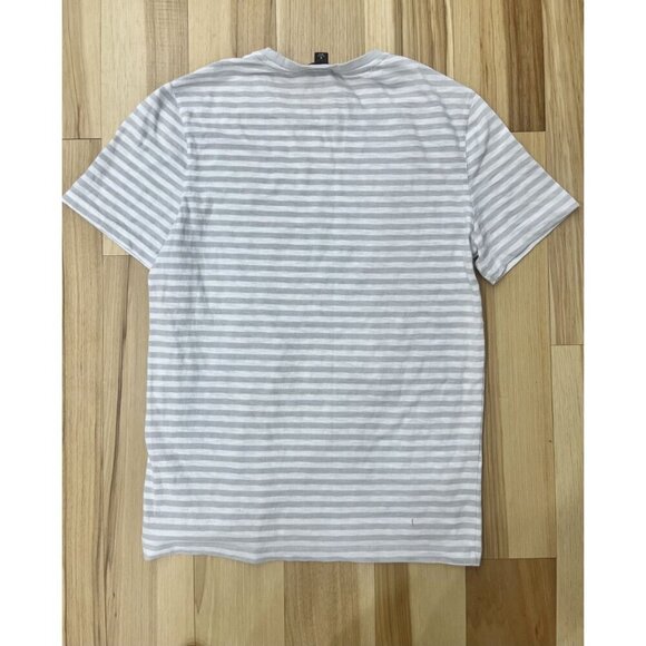 Michael Kors Men's Gray & White Striped Tee Cotton Blend M - Picture 3 of 3